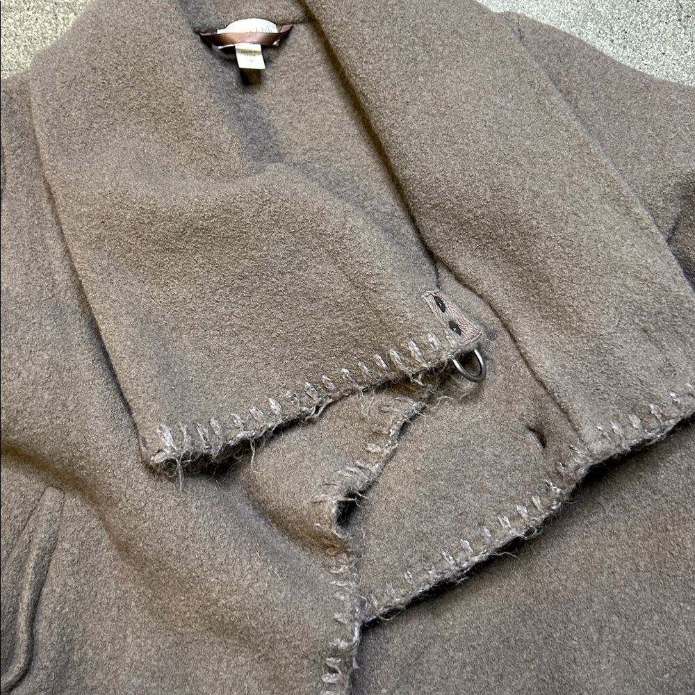 Garnet Hill Gray Women's Cape Jacket - Picture 4 of 11